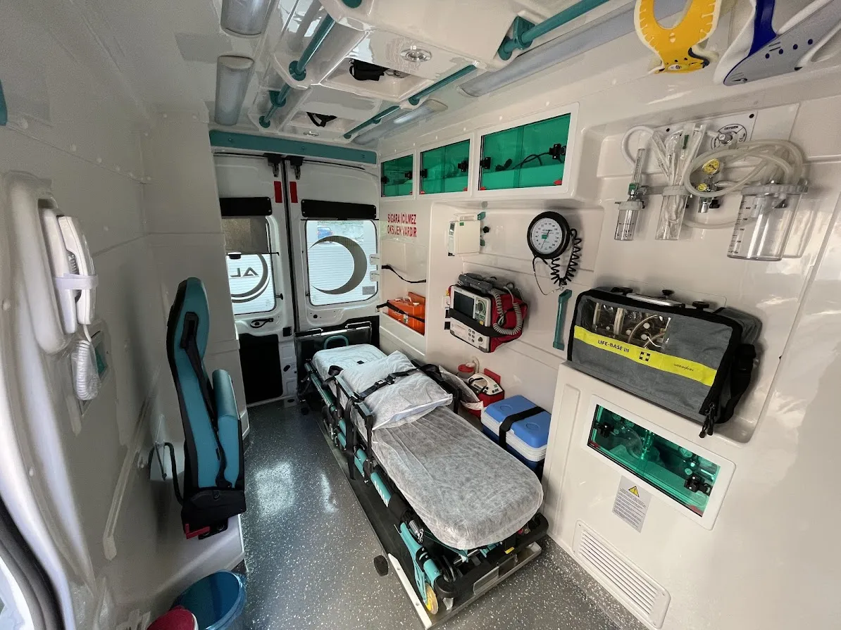 Ambulans içi medikal donanımlar ve acil müdahale ilaçları